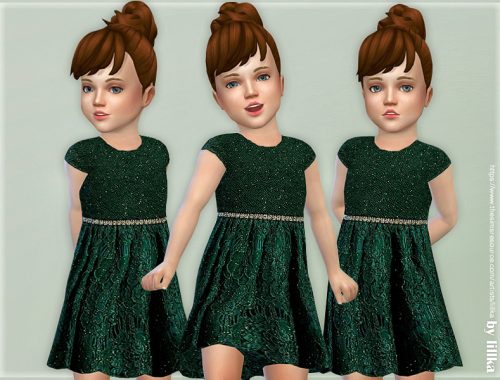 Green Glitter Dress for Toddler