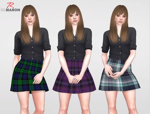 Grid Skirt for Women - Cats & Dogs Needed