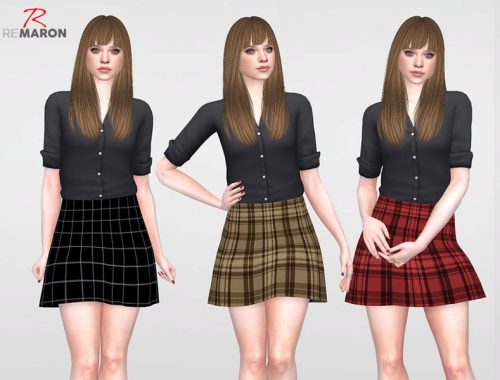 Grid Skirt for Women - Cats & Dogs Needed