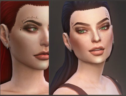 Grl Pwr face tattoos