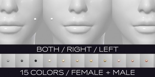 Groove cheek piercing at Praline Sims