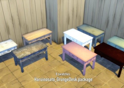 Grunge Desk & Chair at Haruinosato’s CC