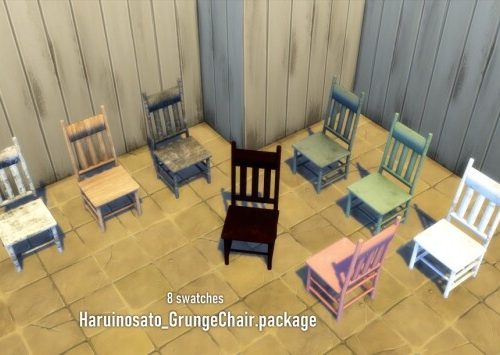 Grunge Desk & Chair at Haruinosato’s CC