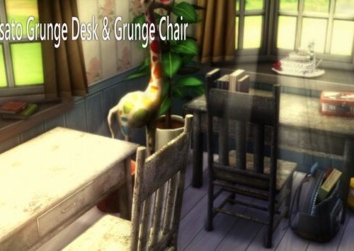 Grunge Desk & Chair at Haruinosato’s CC