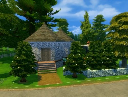 Hagrid’s hut Harry Potter builds by iSandor at Mod The Sims