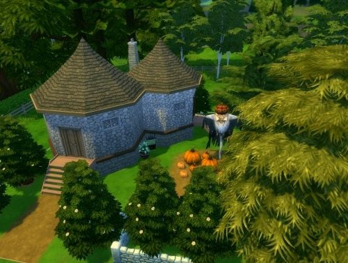 Hagrid’s hut Harry Potter builds by iSandor at Mod The Sims