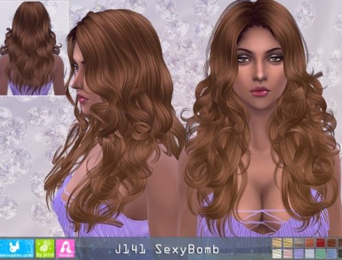 Hair J141 SBomb (P) at Newsea Sims 4