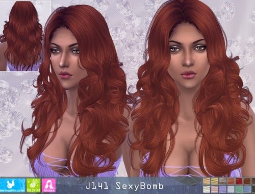 Hair J141 SBomb (P) at Newsea Sims 4