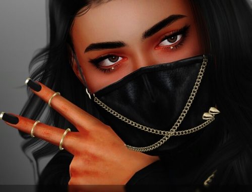 Hala Hala hat + mask at Praline Sims