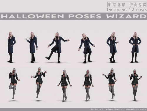 Halloween poses Wizard