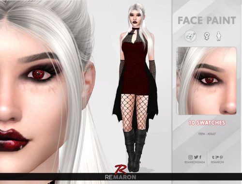 Halloween Vampire Face Paint - Collaboration BR