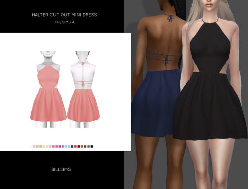 Halter Cut Out Mini Dress