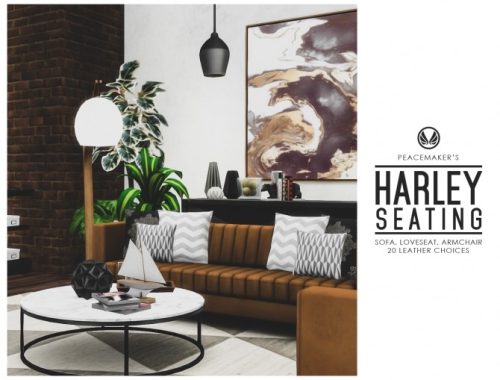 Harley Seating Sofa, Loveseat & Armchair in 20 Leather Options at Simsational Designs