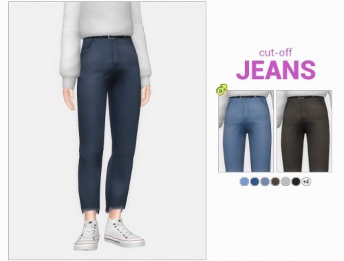 Harness & cut-off jeans at Casteru