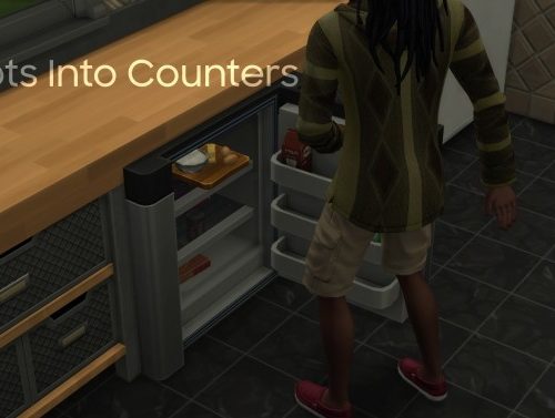 H&B MiniChef – Counter Slot Mini Fridge by littledica at Mod The Sims