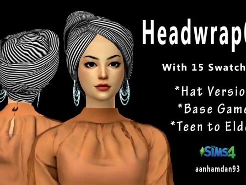 Headwrap 001 & 002 with Earring 001 at Aan Hamdan Simmer93