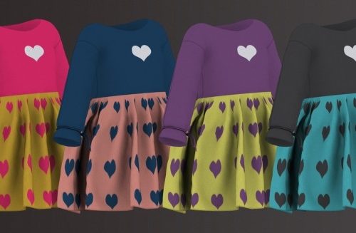 HEART DRESS by Thiago Mitchell at REDHEADSIMS