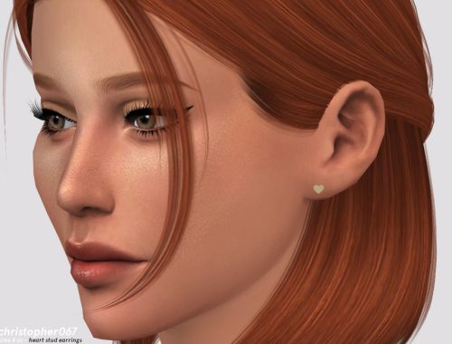 Heart Stud Earrings / Christopher067