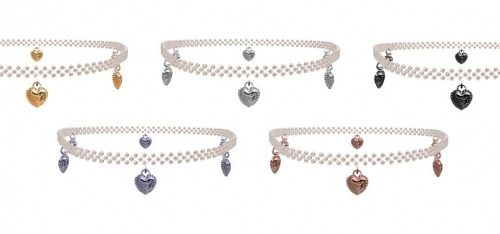 Heart tulip earrings & choker at Bedisfull – iridescent
