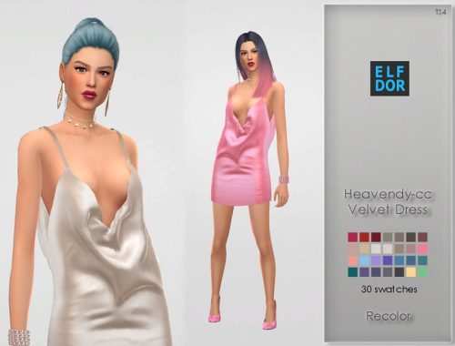 Heavendy-cc Velvet Dress Recolor