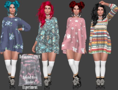 Helsoseira’s FEFE Babydoll Dress Recolors at Annett’s Sims 4 Welt