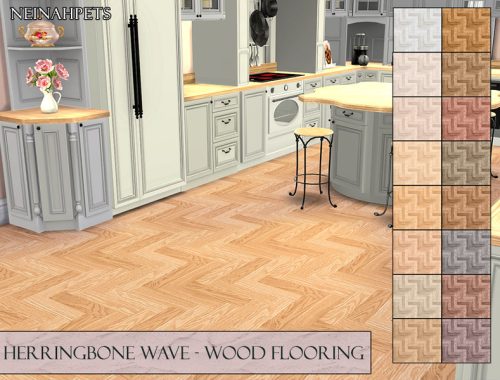 Herringbone Wave Wood Flooring