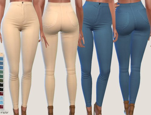 High Waist Denim Skinnies