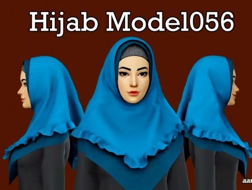Hijab Model 056, Bodo set & Fish Dress with Slogan Shawl at Aan Hamdan Simmer93