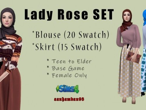 Hijab Model 058 & Lady Rose SET at Aan Hamdan Simmer93