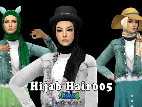 Hijab Model 062 & Hijab Hair 005 + Aminah Collections at Aan Hamdan Simmer93