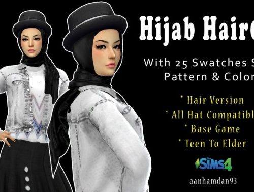 Hijab Model 062 & Hijab Hair 005 + Aminah Collections at Aan Hamdan Simmer93