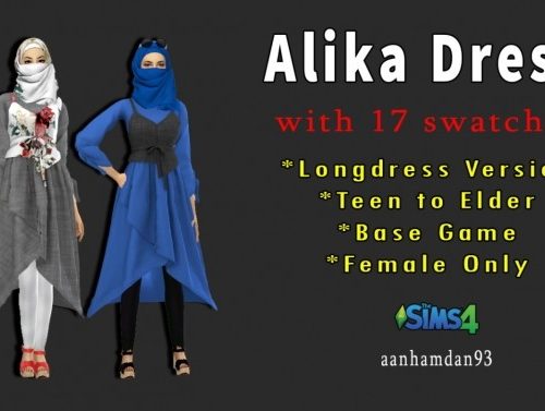 Hijab Model 066 & Alika Dress at Aan Hamdan Simmer93