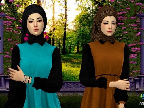 Hijab Model 071 & Deluna Longdress at Aan Hamdan Simmer93