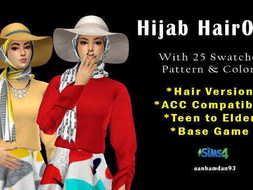 Hijab Model072 & Hijab Hair006 + Qara Collections at Aan Hamdan Simmer93