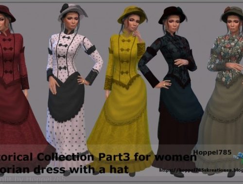 Historical Collection Part 3 – Victorian Dress and Hat at Hoppel785