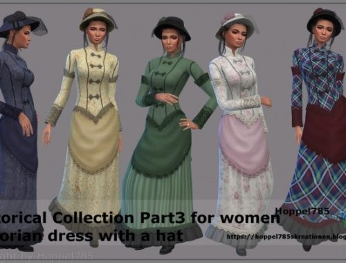 Historical Collection Part 3 – Victorian Dress and Hat at Hoppel785