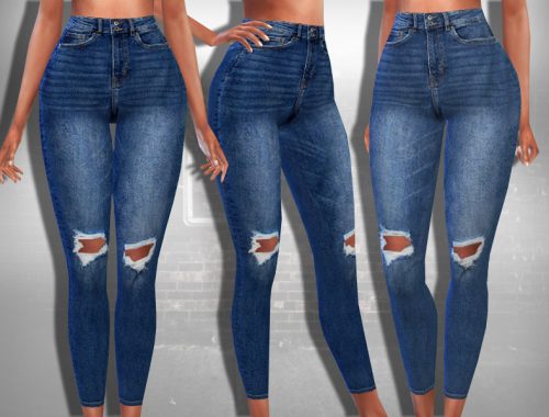 Hm Ripped Style Skinny Fit Jeans