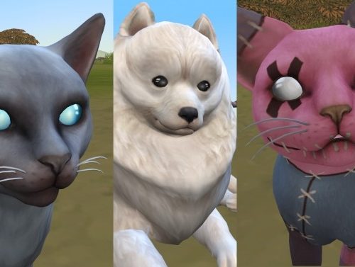 Hollow Rainbow Pet Eyes Cats, Large Dogs, Small Dogs by SatiSim at Mod The Sims