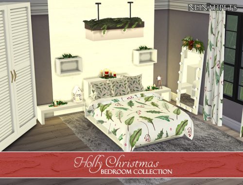 Holly Christmas Bedroom Collection {Mesh Required}