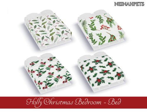 Holly Christmas Bedroom Collection {Mesh Required}