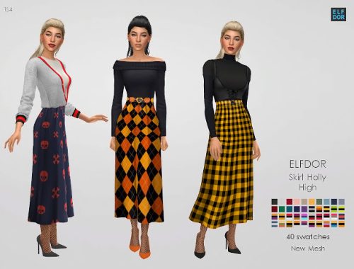 Holly Skirt High at Elfdor Sims