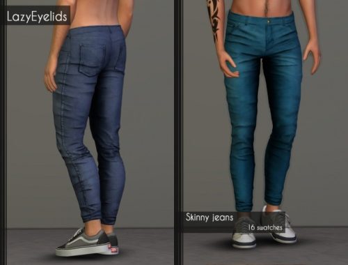 Hooded denim jacket & Skinny jeans at LazyEyelids