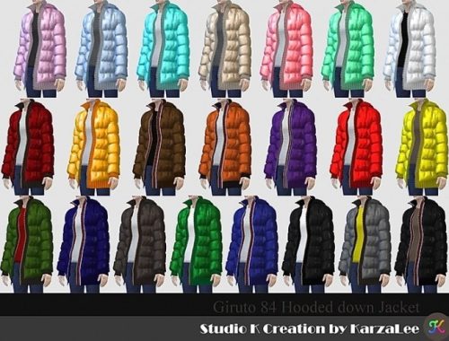 Hooded down jacket at Studio K-Creation