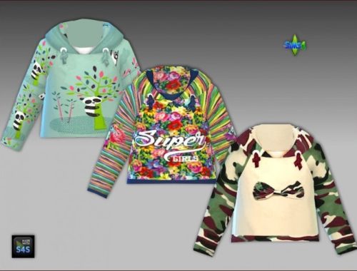 Hoodies and jeans for toddler girls by Mabra at Arte Della Vita