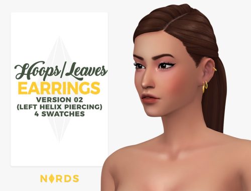 Hoops & Leaves Earrings V2