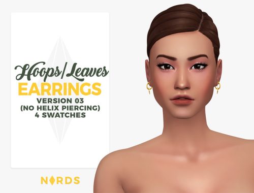 Hoops & Leaves Earrings V3