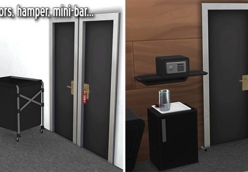 Hotel stuff & clutter by Sandy at Around the Sims 4