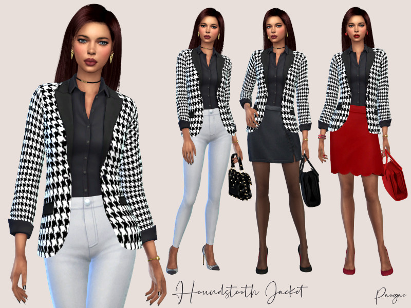 Houndstooth Jacket - The Sims 4 Catalog