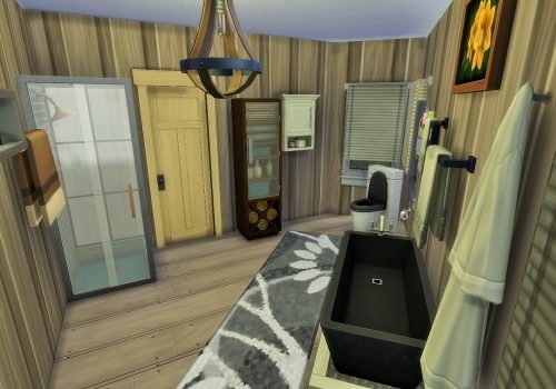 House surrounded by Fountain NO CC by heikeg at Mod The Sims