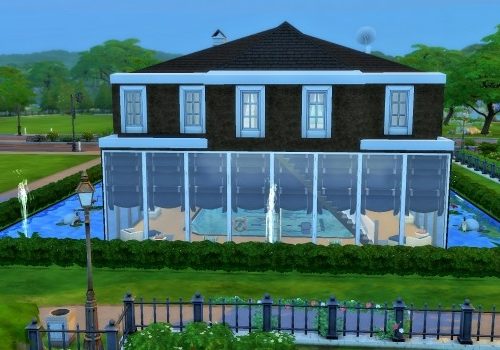 House with Inside Pool by heikeg at Mod The Sims